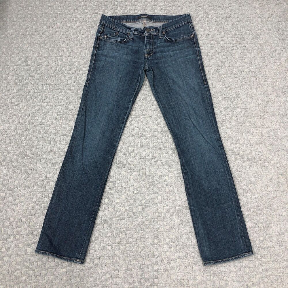 Rock & Republic Straight Jeans Womens 28 Blue Med Wash Low Rise Denim Casual